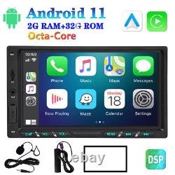 Wireless Carplay 7 Double 2Din Car Stereo USB Radio Bluetooth Android 11 8 Core