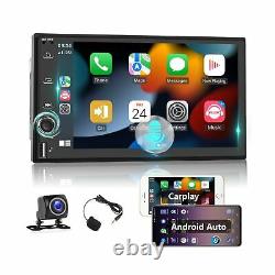 Wireless Carplay Android 10.0 Car Stereo Double Din with Android Auto 7 Inch