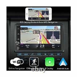 Wireless Carplay Android 10.0 Car Stereo Double Din with Android Auto 7 Inch