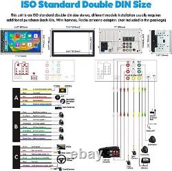 Wireless Double Din Car Stereo 7 Carplay Android Auto Bluetooth 4-Channel RCA