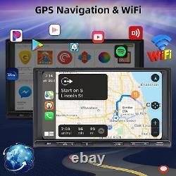 Wireless Double Din Car Stereo Apple Carplay Android Auto, 7in Android Touchsc