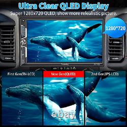 Wireless Double Din Car Stereo Carplay Android QLED Touchscreen Bluetooth Auto