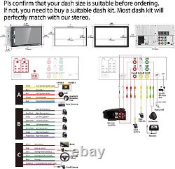 Wireless Double Din Car Stereo Carplay Android QLED Touchscreen Bluetooth Auto