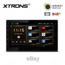 XTRONS 10.1 Double 2Din Car Stereo GPS Nav Android 8.1 Quad Core OBD2 DAB+ +DVR