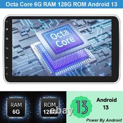 10.1 8 CORE Rotatable 2DIN Android 13 Autoradio stéréo de voiture Carplay 6GB+128GB 4G LTE