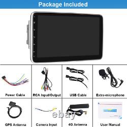 10.1 8 CORE Rotatable 2DIN Android 13 Autoradio stéréo de voiture Carplay 6GB+128GB 4G LTE