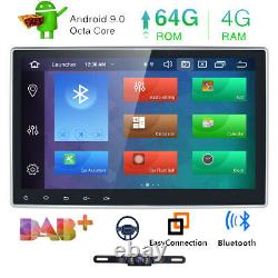 10.1 Android 10 4+64 Go Double 2 Din DVD De Voiture Stereo Radio Gps Navigation +camera