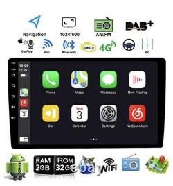 10.1 Android 10 Gps Navi Carplay Double Din 2din Voiture Stereo Radio Player+cam