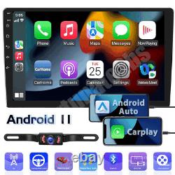 10.1 Android 11 Stéréo de voiture Radio Apple Carplay GPS Navi BT Double 2DIN Caméra