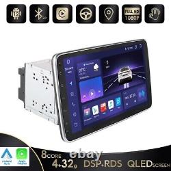 10.1 Autoradio Android 12 Double DIN Rotatif avec Carplay, GPS, Stéréo, Radio et WIFI 4Go+32Go