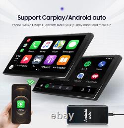 10.1 Autoradio Android 12 Double DIN Rotatif avec Carplay, GPS, Stéréo, Radio et WIFI 4Go+32Go