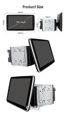 10.1 Autoradio Android 12 Double DIN Rotatif avec Carplay, GPS, Stéréo, Radio et WIFI 4Go+32Go