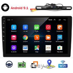 10.1'' Bluetooth Double 2 Din Android 9.1 Gps Wifi Voiture Stereo Radio Caméra Auto+