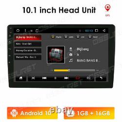 10.1'' Double 2 Din Android 9.1 Bluetooth Gps Wifi Voiture Stereo Radio Mp5 Lecteur E