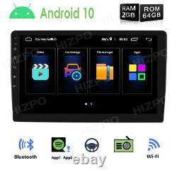 10.1 Double 2din Android 10 Car Radio Audio Stereo Gps Navi Bluetooth 2+32 Go E