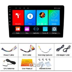 10.1 Double Din Voiture Stereo Radio Carplay Android 11 Gps Navi Wifi Écran Tactile