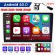 10.1 Pouces Android 10 Voiture Radio Stereo Gps Navi Wifi + Cam + Carplay Double 2din