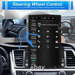 10.1 Stéréo de voiture Double 2Din Radio Android 12 GPS WiFi Écran tactile Vertical USA