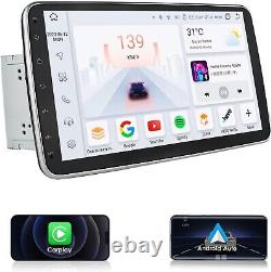 10,1 pouces 8 cœurs double 2 Din Android 12 QLED autoradio stéréo de voiture rotatif Carplay DSP