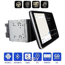 10,1 pouces 8 cœurs double 2 Din Android 12 QLED autoradio stéréo de voiture rotatif Carplay DSP
