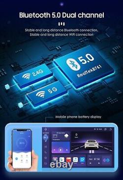10,1 pouces 8 cœurs double 2 Din Android 12 QLED autoradio stéréo de voiture rotatif Carplay DSP
