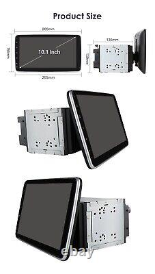 10,1 pouces 8 cœurs double 2 Din Android 12 QLED autoradio stéréo de voiture rotatif Carplay DSP