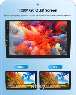 10,1 pouces 8 cœurs double 2 Din Android 12 QLED autoradio stéréo de voiture rotatif Carplay DSP