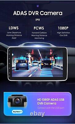 10,1 pouces 8 cœurs double 2 Din Android 12 QLED autoradio stéréo de voiture rotatif Carplay DSP
