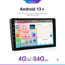 10 4G+64G 8 cœurs Android 13.0 Double 2 Din Autoradio Voiture CarPlay GPS DSP WIFI