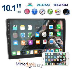 10 Pouces Double 2 Din Voiture Stereo Radio Android Gps Wifi Touch Écran Mp5
