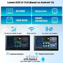10 X10 Double 2 DIN Android 13 ChatGPT IA Autoradio GPS Radio Écran Tactile QLED