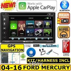 2004-16 Ford Mercury Gps Nav Apple Carplay Bluetooth Usb Stéréo Opt Siriusxm