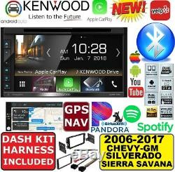 2006-17 Chevy Gmc Kenwood Gps Bluetooth Navi CD / DVD D'apple Carplay Android Auto