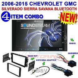 2006-2015 Chevrolet Gmc Sierra Silverado Savana 2-din Usb Bluetooth Stéréo Rca