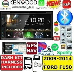 2009-14 F150 Kenwood Navigation Gps CD / DVD D'apple Carplay Android Auto Radio Voiture