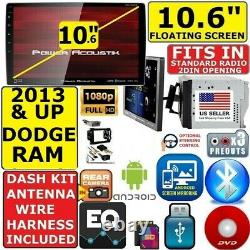 2013 Et Jusqu'à Dodge Ram Flottant 10,6 Cd/dvd Bluetooth Usb Voiture Radio Stéréo Pkg