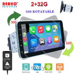 32G Android 13 Double 2DIN Rotatif 10,1'' Autoradio Stéréo de Voiture Carplay GPS Wifi BT
