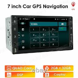 4-core 7 Android 10 2+32 Go Double 2 Din Gps Stereo Radio Car Auto Play Wifi Dsp