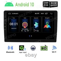 64 Go 10.1 Android 10 Voiture Stéréo Gps Navi Player Double Din Wifi Quad Core Radio