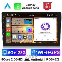 6G+128G 8 cœurs Android 13.0 Double 2 Din 9 autoradio stéréo de voiture CarPlay GPS Navi DSP