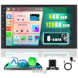 6G+128G Android 13.0 Double 2 Din 7 Autoradio Voiture Radio CarPlay GPS Navi DSP WIFI
