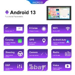 6G+128G Android 13.0 Double 2 Din 7 Autoradio Voiture Radio CarPlay GPS Navi DSP WIFI