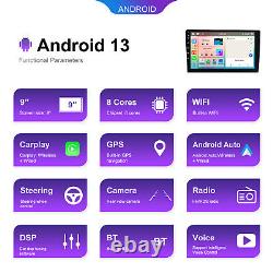 6G+128G Android 13 Double 2 Din CarPlay Autoradio Stéréo de Voiture 9 GPS Navi DSP IPS RDS