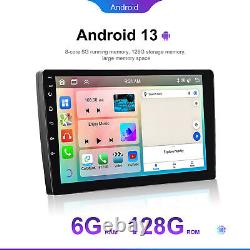 6G+128G Android 13 Double 2 Din CarPlay Autoradio Stéréo de Voiture 9 GPS Navi DSP IPS RDS