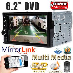 6.2 2 DVD DVD Lecteur CD DVD Double Stereo Radio Bluetooth Miroir Link Hewunit