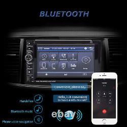 6.2 Double Autoradio 2DIN Lecteur CD DVD Bluetooth Écran Tactile Caméra de Recul