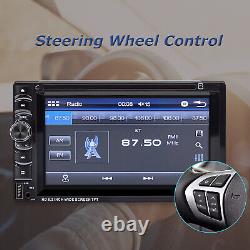 6.2 Double Autoradio 2DIN Lecteur CD DVD Bluetooth Écran Tactile Caméra de Recul