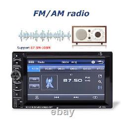 6.2 Double Autoradio 2DIN Lecteur CD DVD Bluetooth Écran Tactile Caméra de Recul