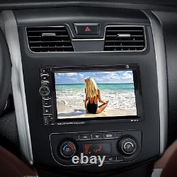 6.2 Double Autoradio 2DIN Lecteur CD DVD Bluetooth Écran Tactile Caméra de Recul