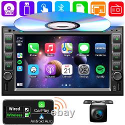 6.2 Double DIN Autoradio DVD stéréo CD avec CarPlay GPS Bluetooth AM/FM